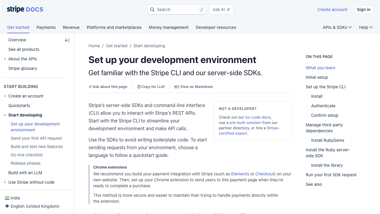 Stripe Development Quickstart
