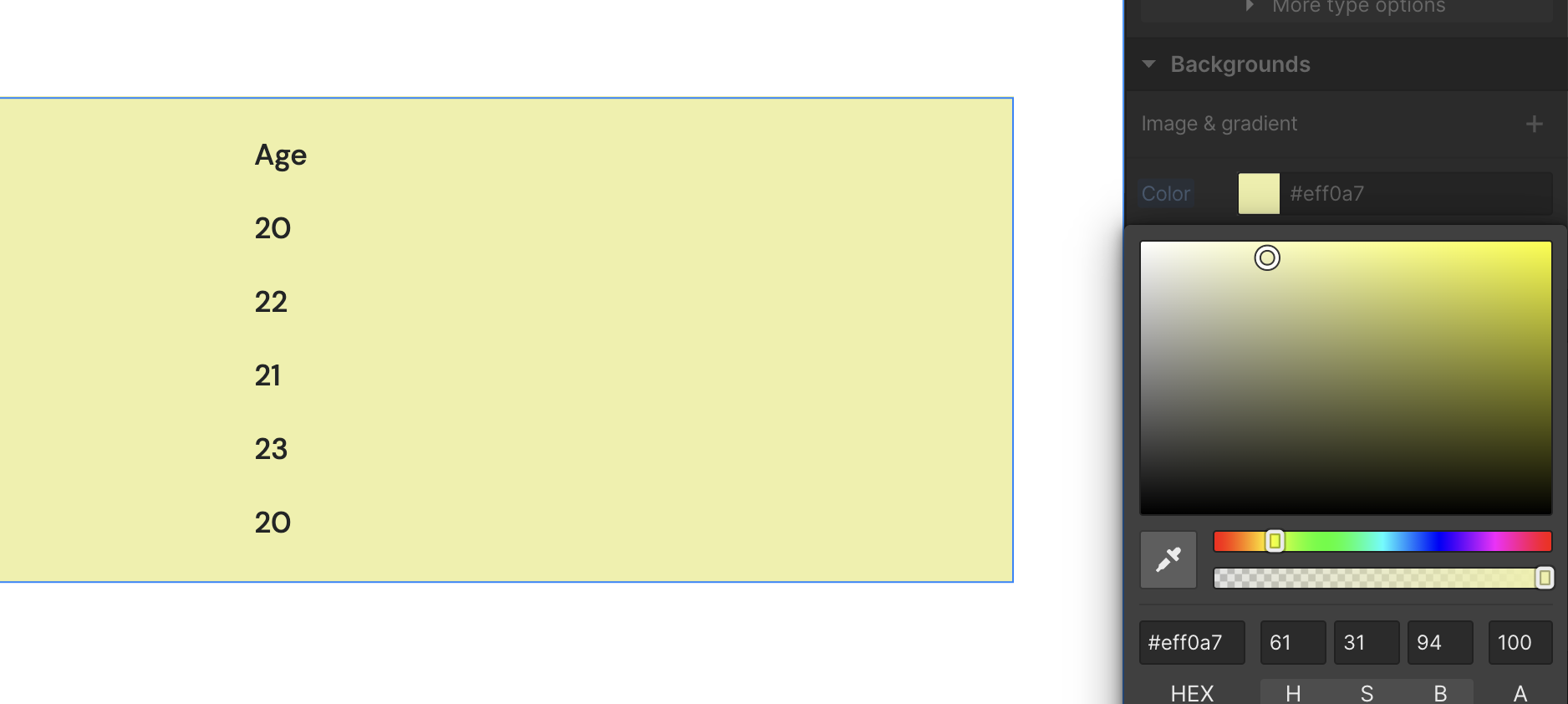 Adding background color in webflow css grid