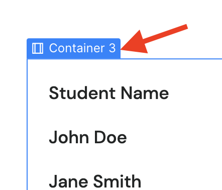 Container settings