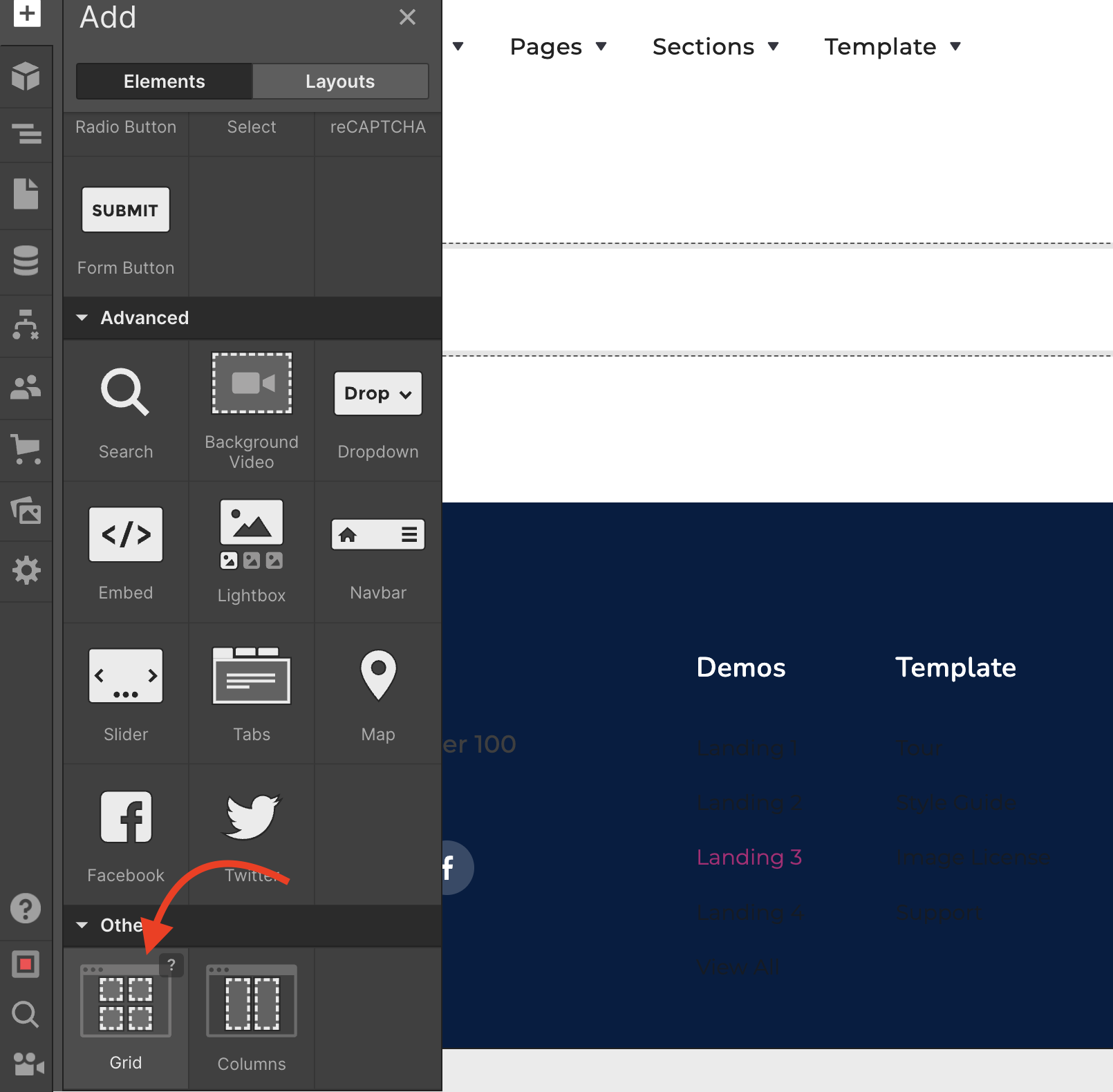 Webflow grid layout