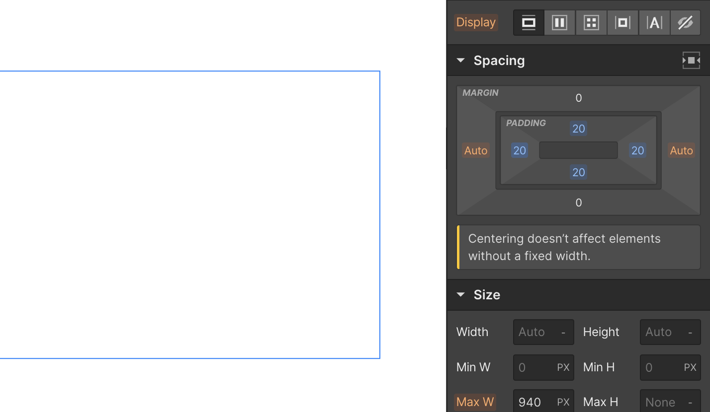 Adding padding to cells
